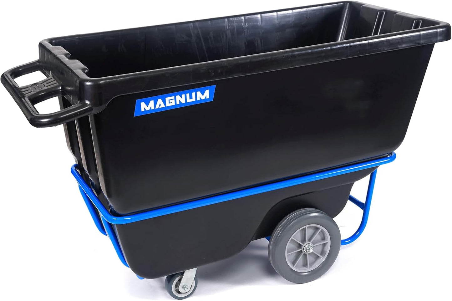 Tilt Truck, 1/2 Cu. Yd. Capacity Dump Cart with Non-Marking 12” Wheels & 5” Casters & Forklift-able Frame for Jobsites, 850 lbs, Trash Cart with Wheels DUC12T-F-NM-04PK (4-Pack)