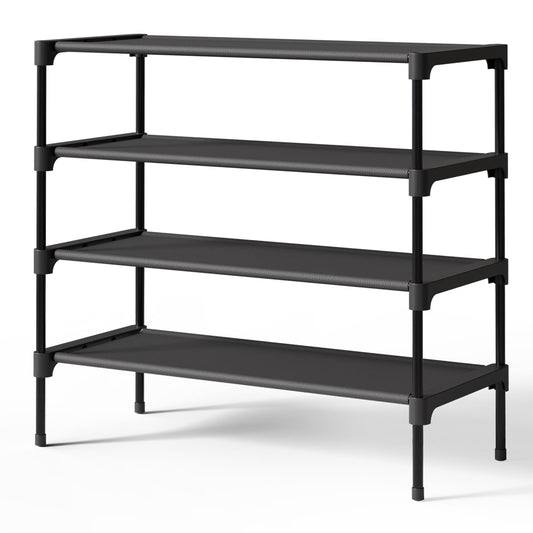 Kitsure Shoe Rack - Non-Woven Shoe Rack Shelf, Shoe Organizer for Closet, Entryway, Garage &