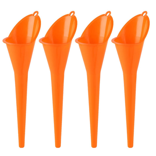 4 Pcs Plastic Long Neck Oil Funnel for Change, Multi-Function Long for Transmission Fluid