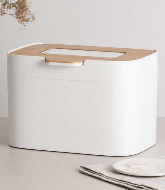 KAZAI. Compost Bin Kitchen 'Elin' | 1.2 GAL / 4.5L Countertop Compost Bin with Wooden Lid & Filter