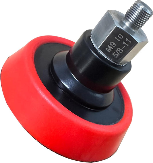 3" Hook and Loop Sanding/Polishing Backing Pad, M9 to 5/8-11 Hex Grinding Bit Thread Adapter, for