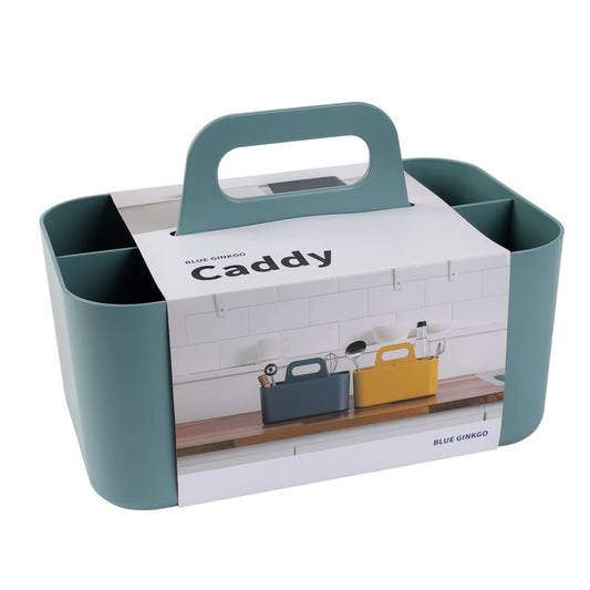 BLUE GINKGO Stackable Organizer Caddy, Rectangle, Green, Made in Korea