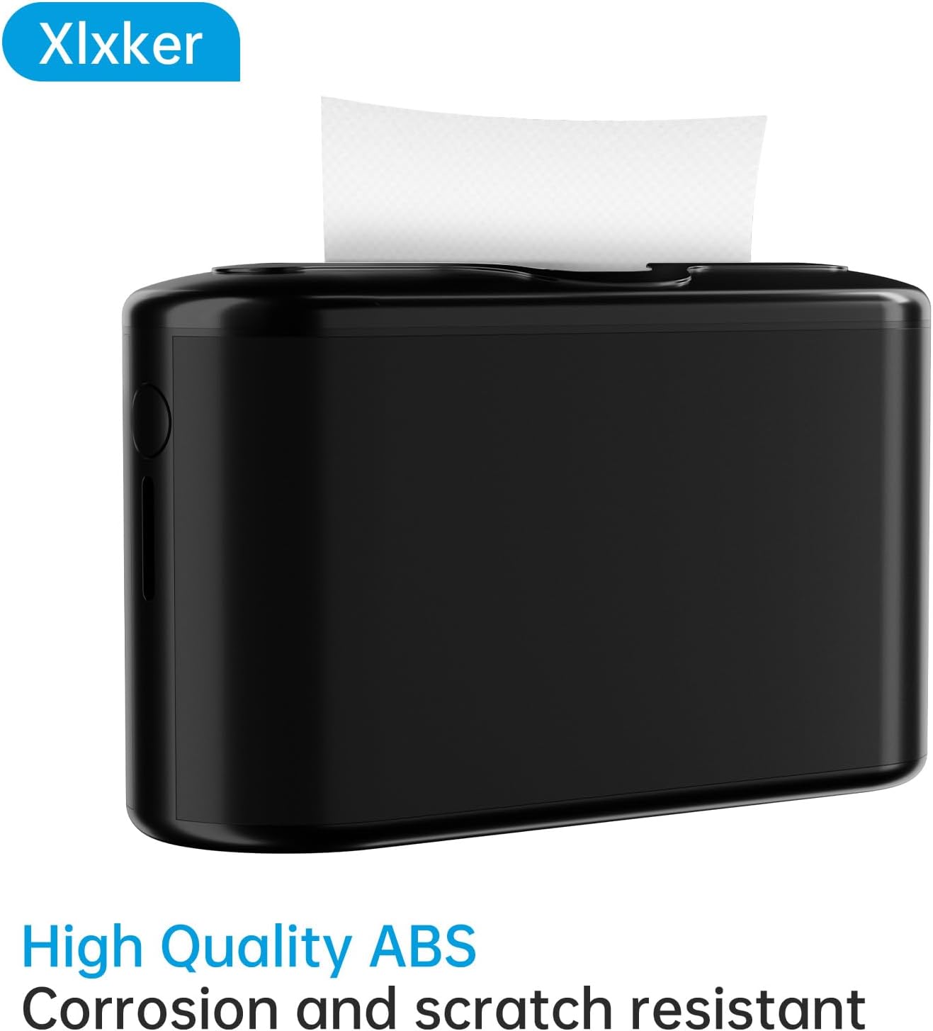 Multifold Paper Towel Dispenser Countertop, Hand Towel Dispenser for Bedroom, Bathroom, Kitchen, Toilet (Black)