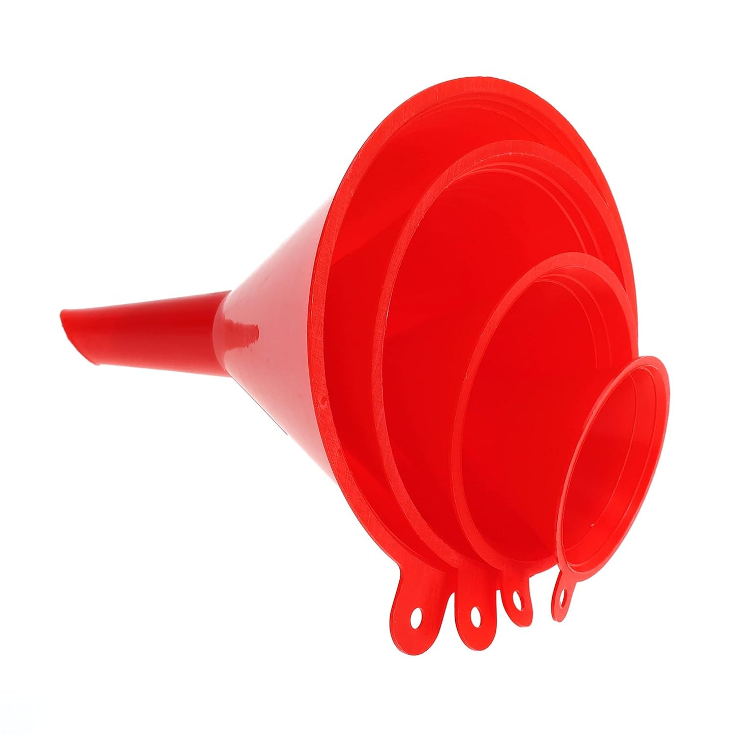 Oil Funnel Set - Plastic Funnel Kit for Car & Kitchen Use - Filling Bottles, Jars & Containers - Mini, Small & Large (4)