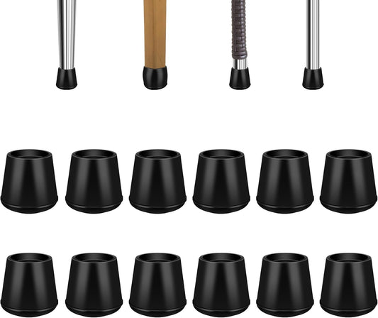 5/8" Round Rubber Chair Leg Tips Caps, 16 Pack Small Chair Leg Floor Protectors Small Furniture