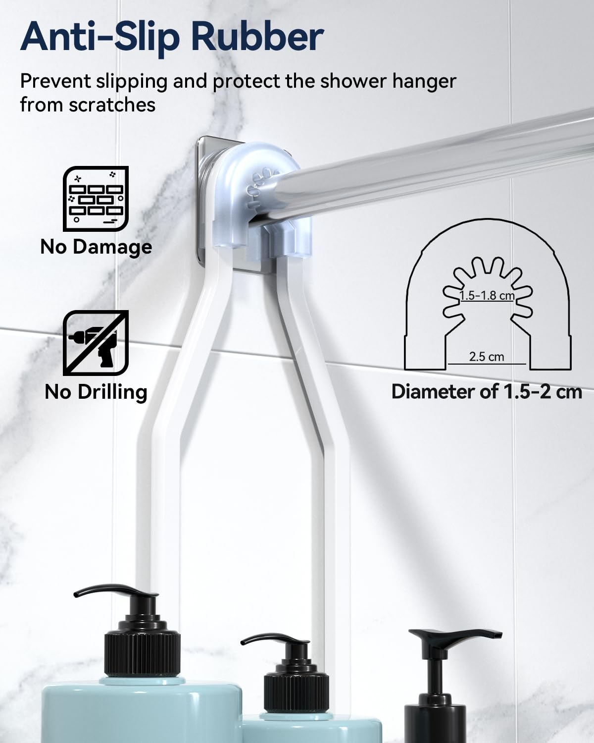 YASONIC Never Rust Shower Caddy Hanging, Aluminum Shower Racks for Inside Shower, 3-Tier Shower