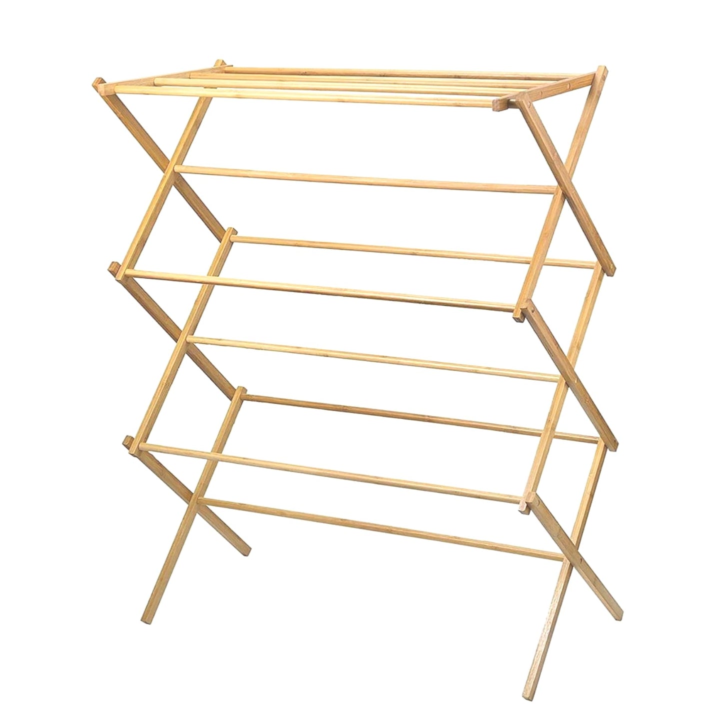 HOME IT Wooden Clothes Drying Rack for Laundry - Collapsible Folding Bamboo Laundry Drying Rack for