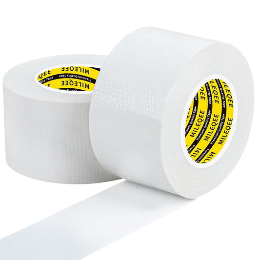 2Pack Duct Tape Heavy Duty Single Sided, Strong Adhesive High Strength, Waterproof Mesh Tape for