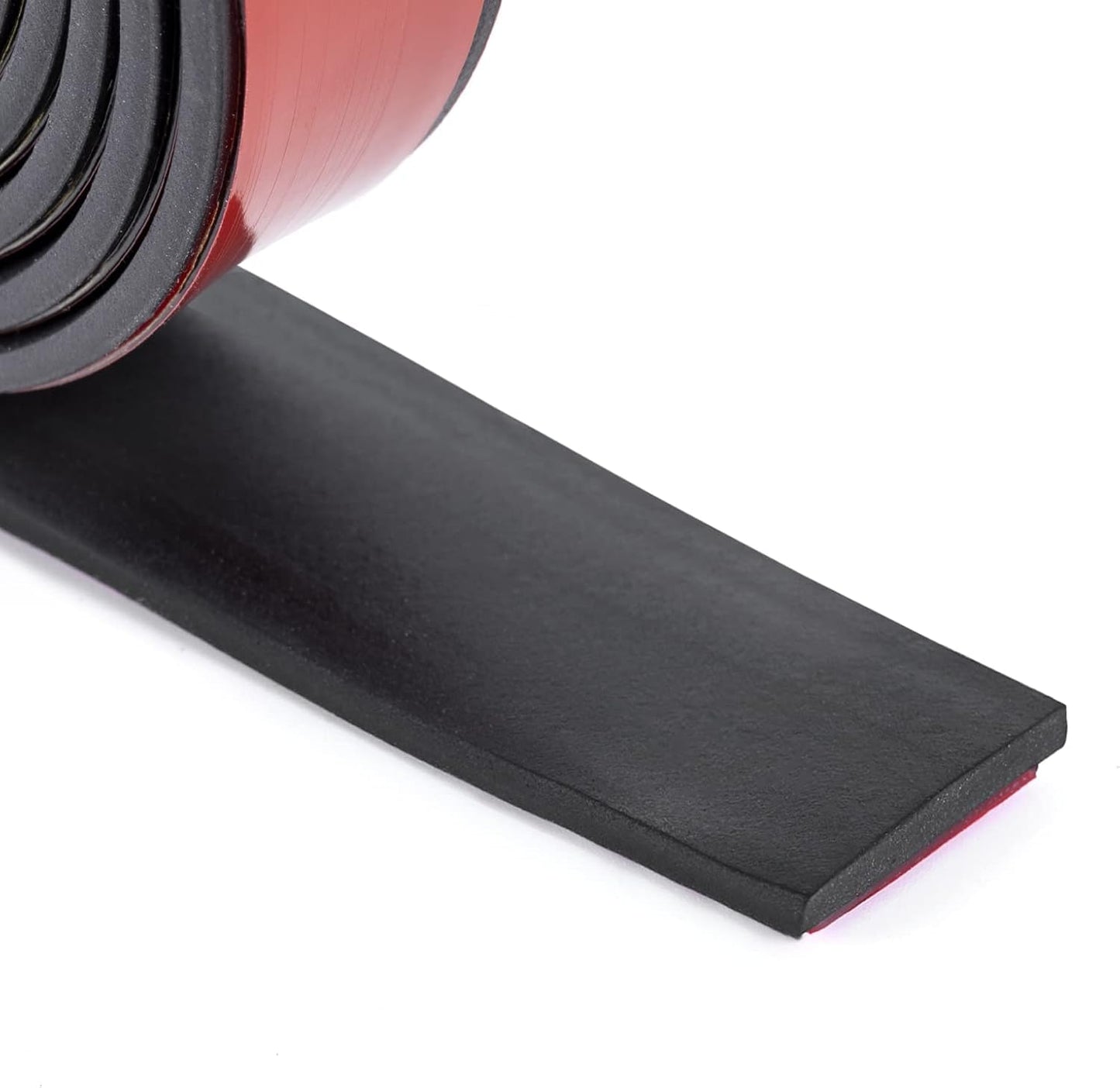 Neoprene Adhesive Rubber Strips, Sheets, Rolls With Self-Stick Backing - Seal Gasket for Matting Padding - 1" Wide x 1/8" Thick x 10' Long