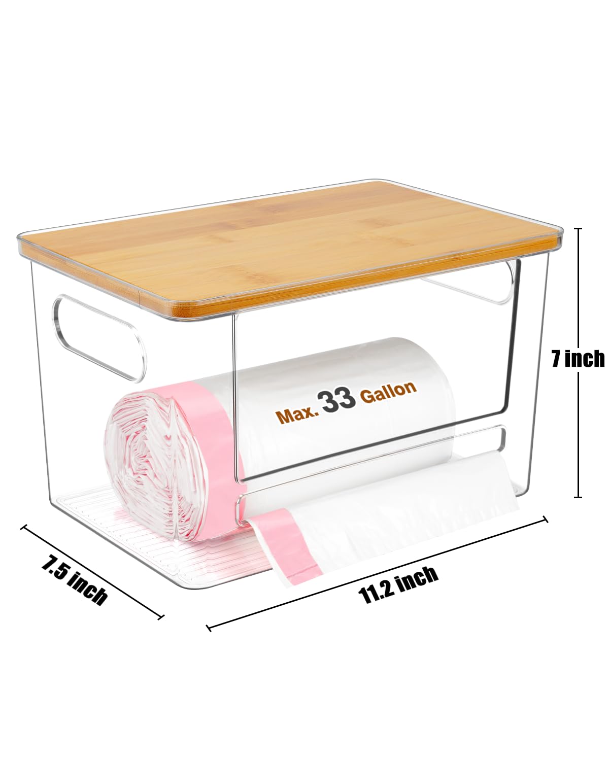 Trash Bag Dispenser 2 Pack - Under Sink Organizer, Plastic Bag Holder