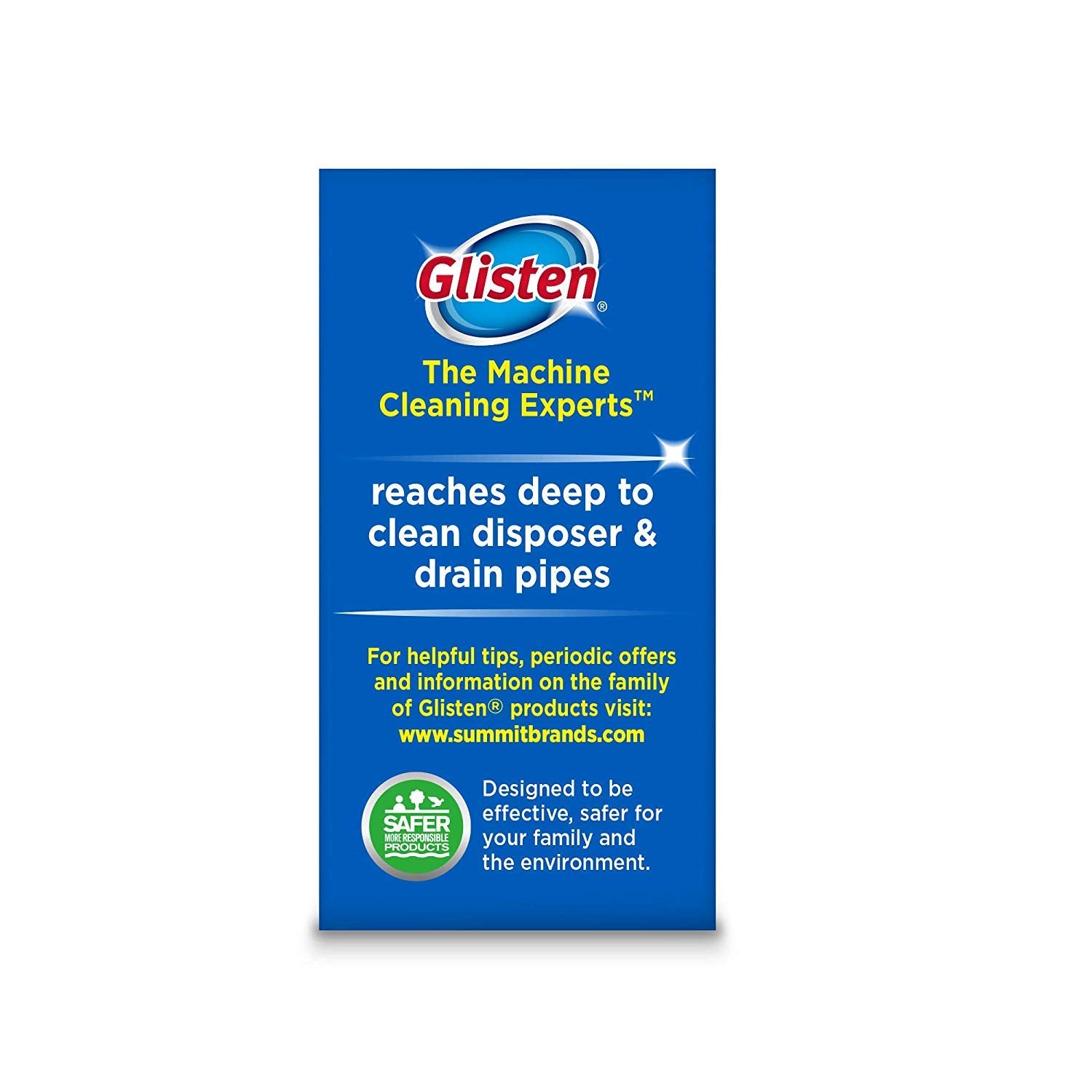Glisten Garbage Disposal Cleaner and Odor Eliminator with Foaming Action, Removes Buildup and