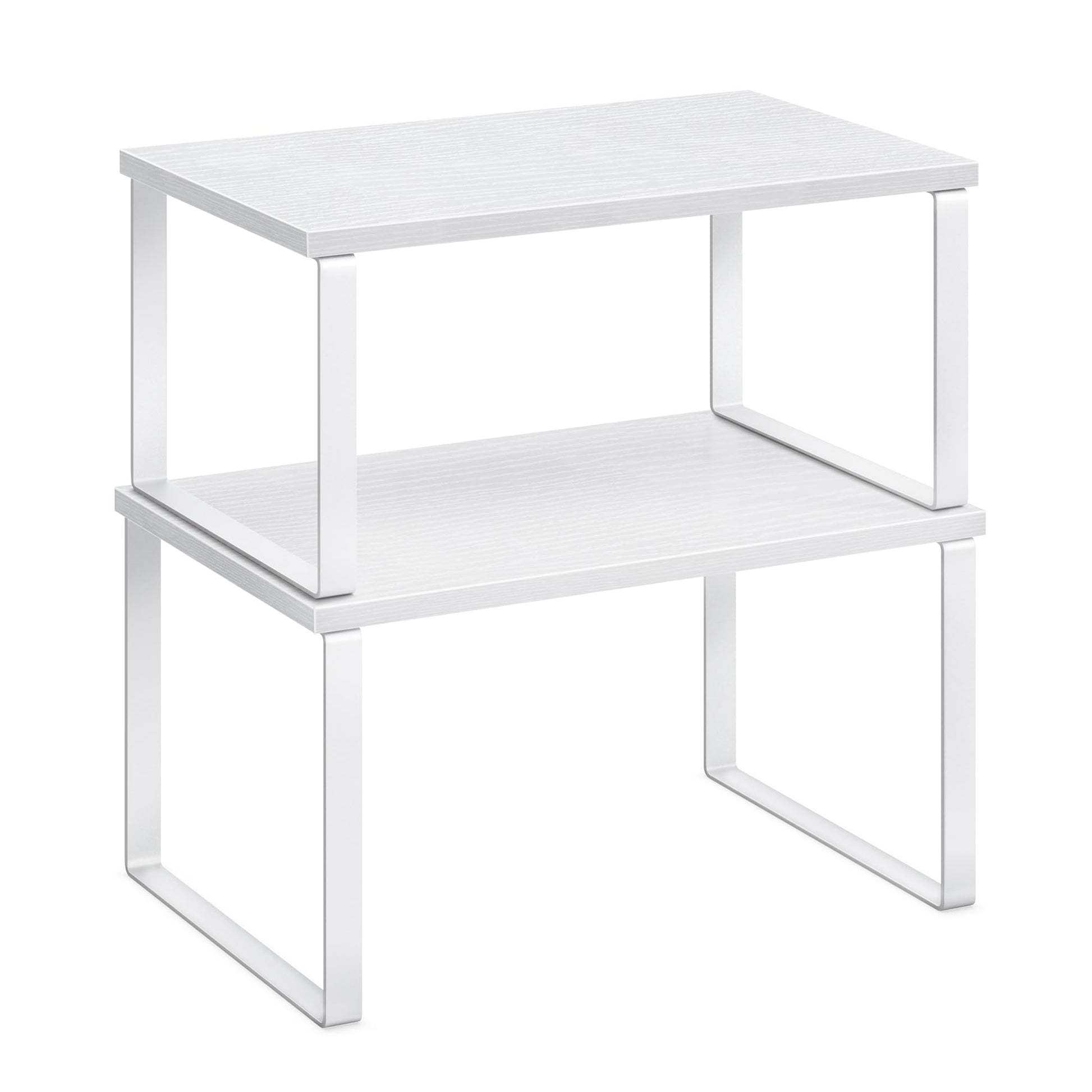 SONGMICS Cabinet Organizer Shelf, Set of 2 Kitchen Counter Shelves, Kitchen Storage, Spice Rack