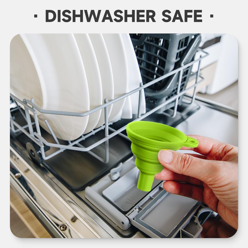 6 PC Kitchen Funnel Set, 2025 New Funnels for Kitchen Use Filling Bottles, Silicone Funnel Collapsible, Kitche Funnels Set of 3, Kitche Funne for Liquid Transfer Filling Bottles (Style C)