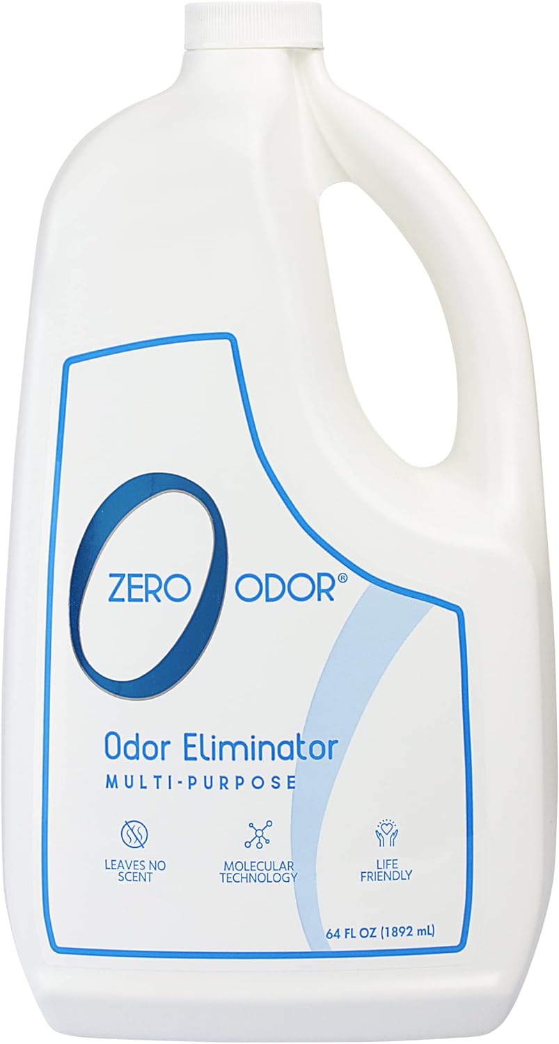 Zero Odor - Multi-Purpose Strong Odor Eliminator for Home, Office, Car, Bathroom, Hotel, Room Deodorizer, and Odor Neutralizer, 64oz Refill
