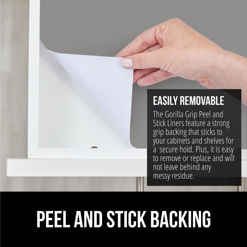 GORILLA GRIP® Peel and Stick Paper, Removable Cover for Books, Shelves, Countertops, Drawers
