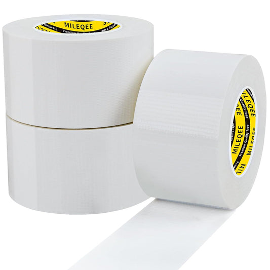 3Pack Duct Tape Heavy Duty Single Sided, Strong Adhesive High Strength, Waterproof Mesh Tape for