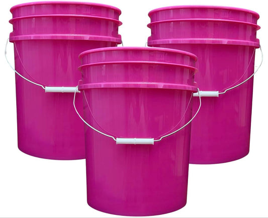 House Naturals 5 Gallon Premium HPDE Plastic Bucket - Made in USA Food Grade Storage Container, BPA