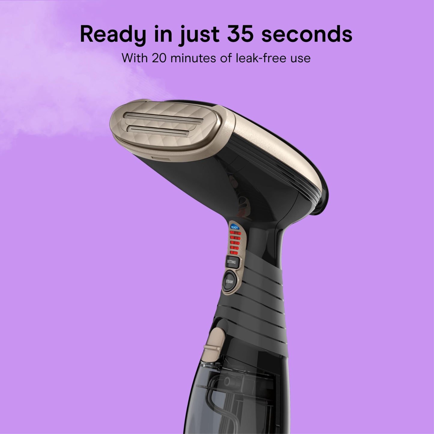 Conair Handheld Garment Steamer for Clothes, Turbo ExtremeSteam 1875W Fabric Steamer, Portable