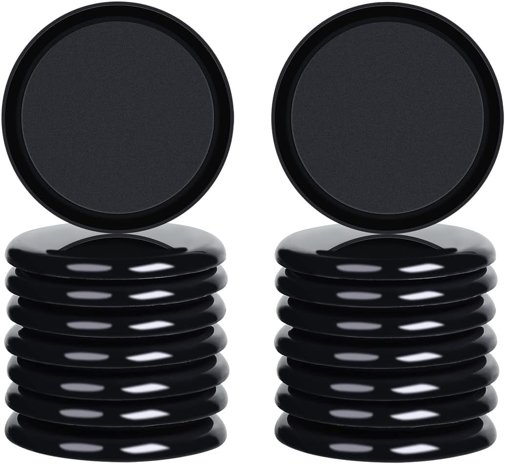 Ezprotekt 3.5 inch Reusable Furniture Movers Sliders for Carpet, 16 Pcs Round Furniture Moving Pads for Heavy Table Desk Bed Sofa Fridge Couch Cabinet, Move Items Quickly and Easily (Black)