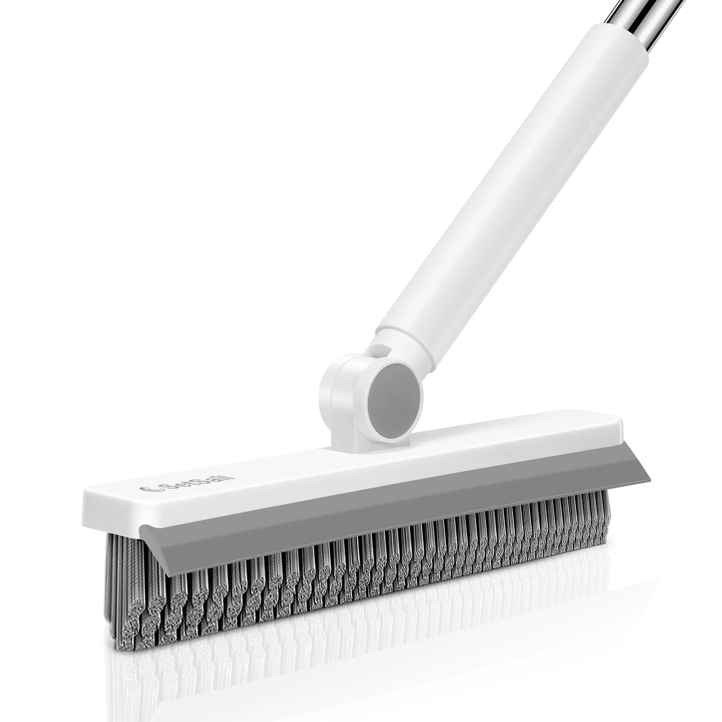 SetSail Grout Cleaner Brush with Long Handle, V-Shaped Floor Scrub Brush