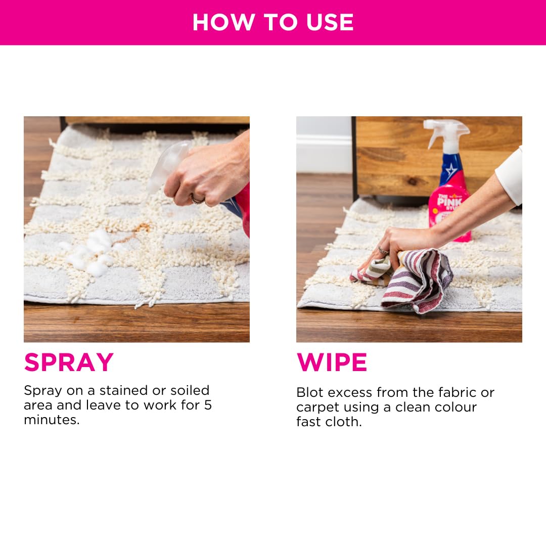 The Pink Stuff Miracle Foaming Carpet & Upholstery Stain Remover, 16 Fl Oz