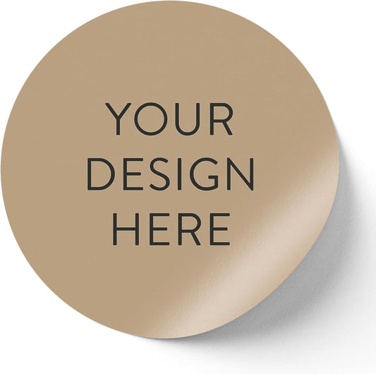 100 Custom Vinyl Stickers - Upload Your own Image, Text, Design, Logo - Personalized Logo Labels for Handmade, Packaging, Bottle, Jars, Candle, Brand Stickers (Wood Lights, 4x4)