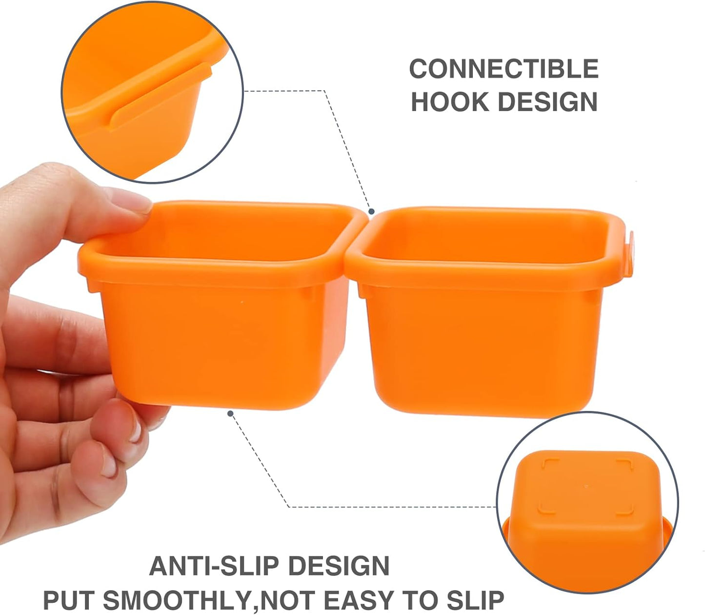 42 Pack Tool Box Organizer Tool Tray Dividers, Rolling Tool Chest Cart Cabinet Workbench Desk Drawer Organization and Storage for Hardware, Parts, Screws, Nuts, Small Tools Organization(Orange)