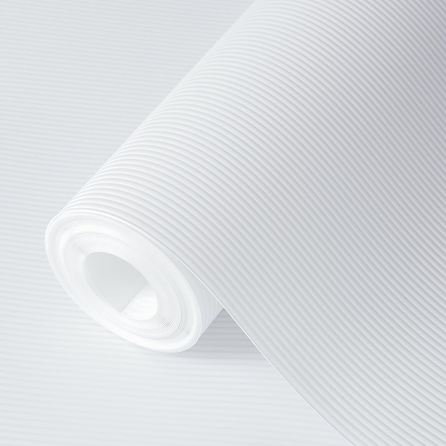 Shelf Liners 10 in x 20 ft EVA Drawer Mats, Non-Adhesive Cupboard Protector, Kitchen Cabinet Lining Fridge Liner (White Stripe, 25.4x610cm)