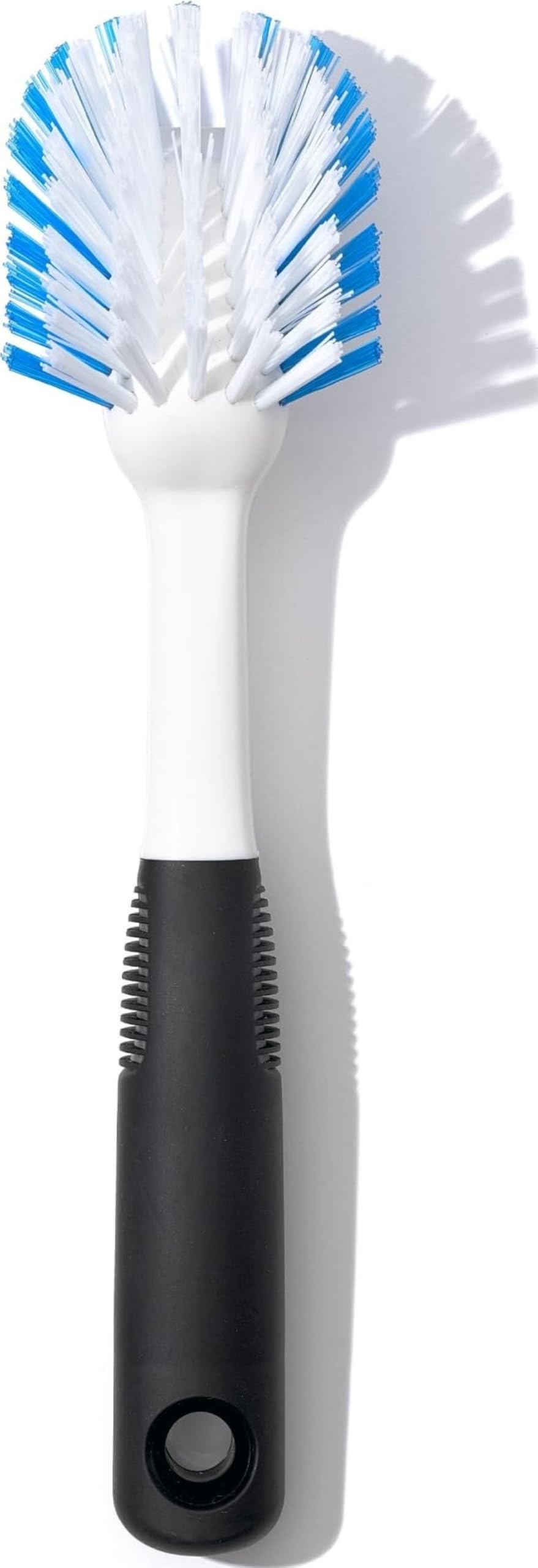 Non-Stick Safe, Built-in Scraper Lifts Stuck-On Food, Dish Cleaner, Flared Brush Head Reaches