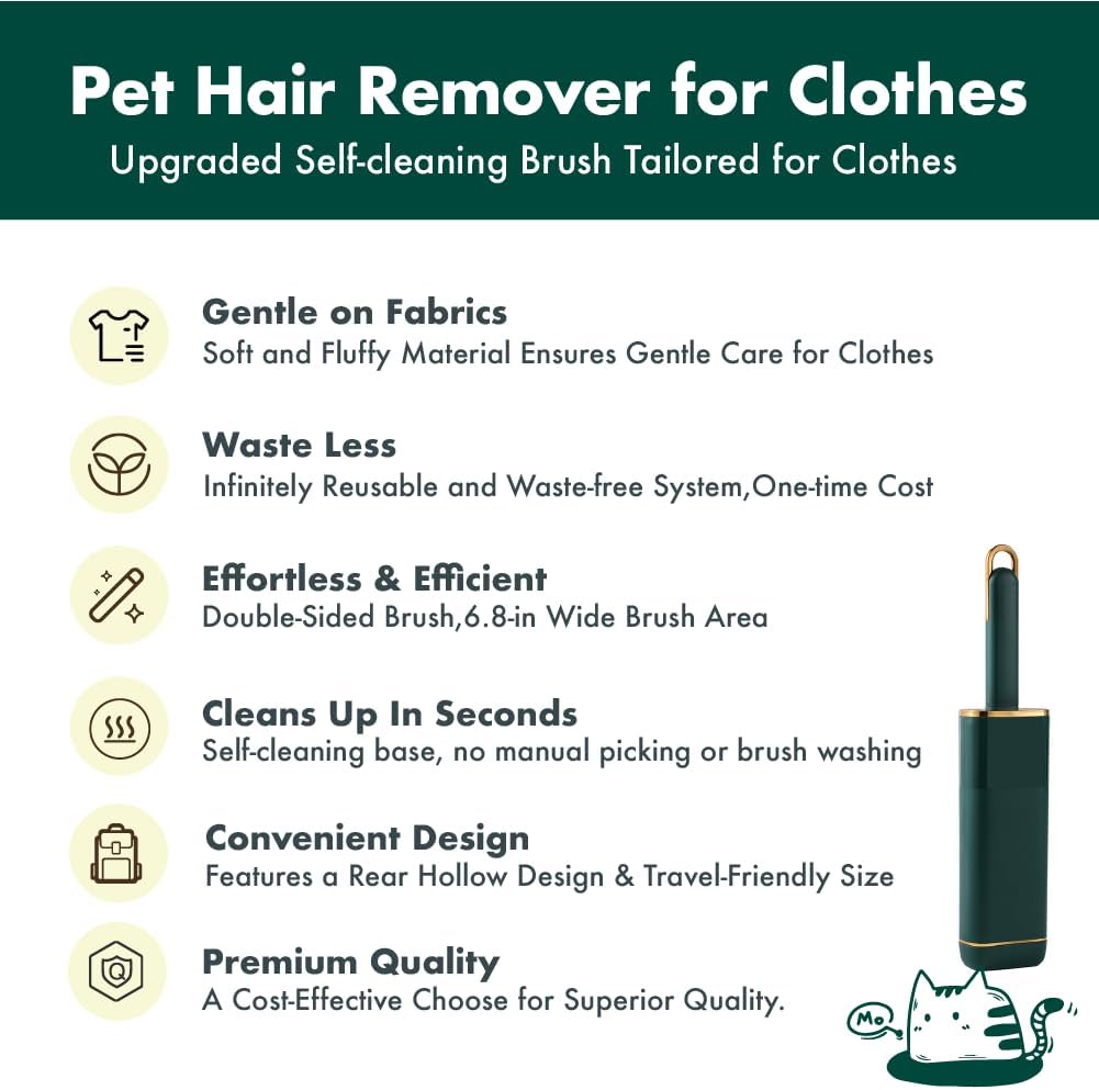 Pet Hair Remover for Clothes -Dog & Cat Hair Remover for Clothes-Better Than Lint Rollers for Pet Hair, Lint Remover Brush, Lint from Clothing, Couch, Furniture, Bedding,Car