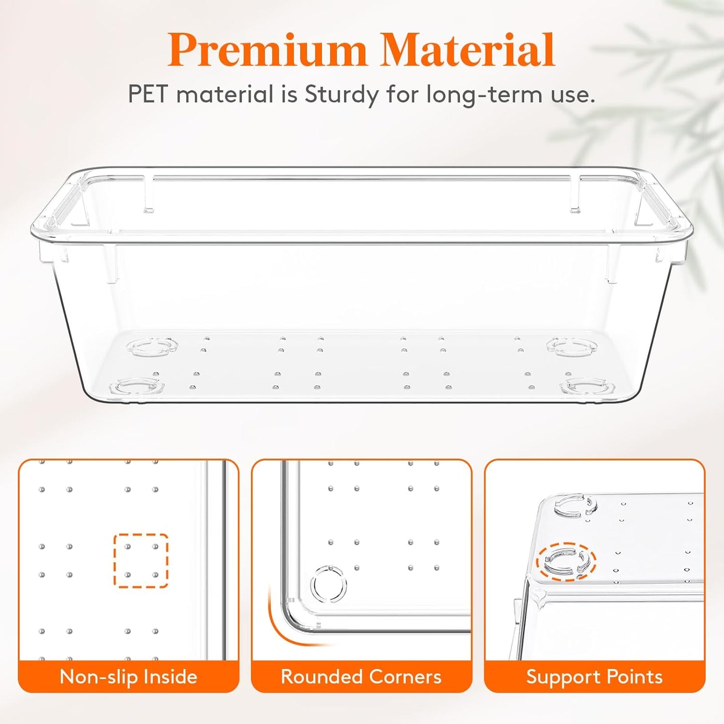 Lifewit 6 Pcs Large Bathroom Drawer Organizers, 3 Sizes Clear Plastic Storage Organizer Trays for Make Up, Kitchen Utensils, Vanity Accessories in Bathroom/Office/Dresser Organization
