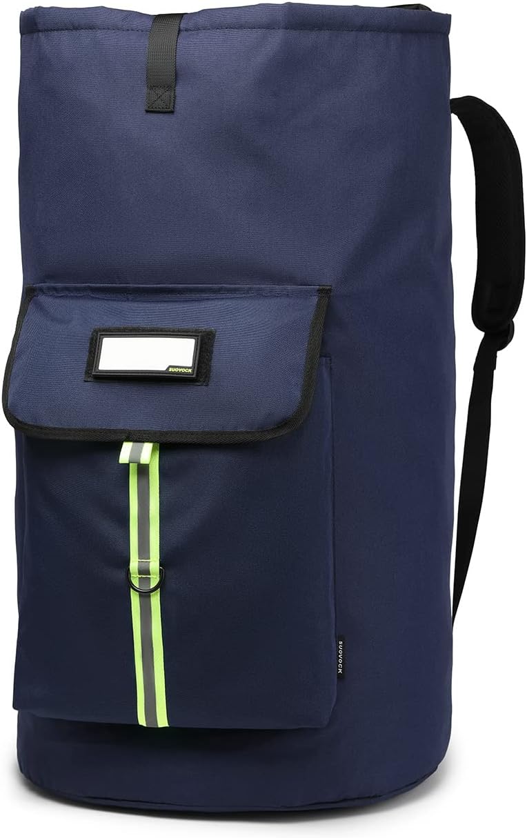 laundry bag backpack,extra-large heavy duty laundry bags,laundry backpack for college students,drawstring closure (Dark blue laundry bag backpack)
