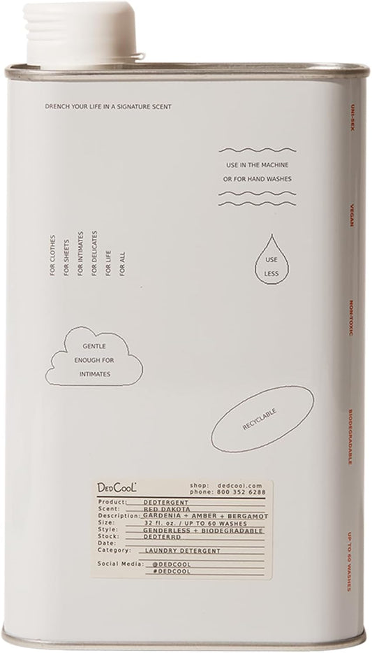 DedCool Liquid Laundry Dedtergent | Red Dakota | Bold Woody Luxurious Fragrance Detergent | Removes Stains | Infused with Natural Essential Oils | Non-Toxic | 60 Washes | 32 fl oz