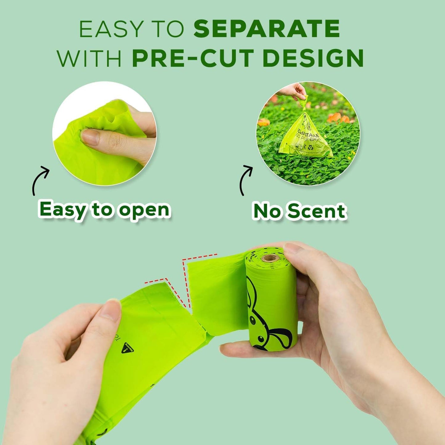 ANECO 100% Certified Home Compostable Dog Poop Bags (135 Count/9 Rolls), Large Poop Bags for Dogs & Cats, Extra Strong & Leak-proof Pet Waste Bags, California