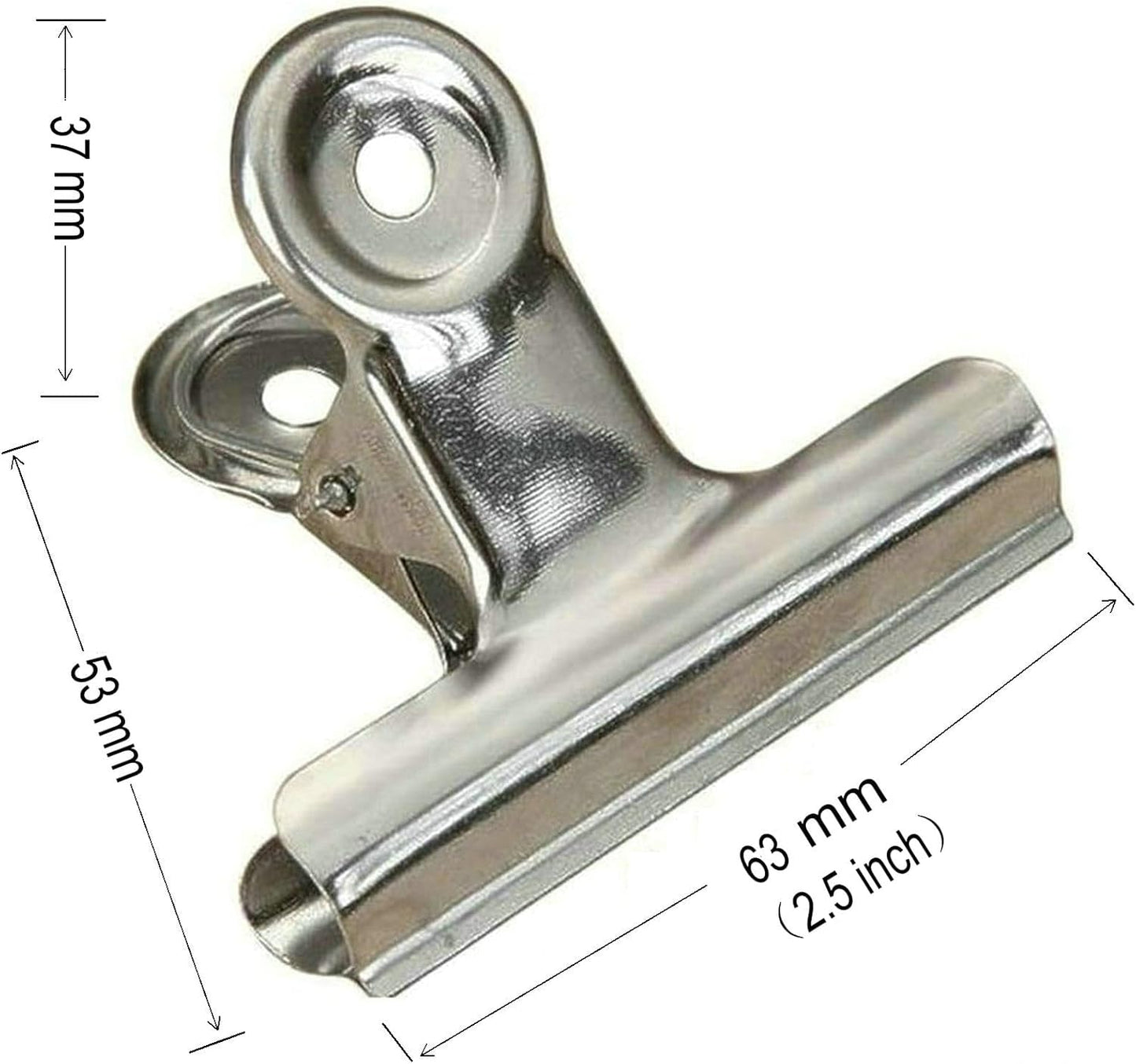 18 Pack Stainless Steel Chip Bag Clips Heavy Duty Food Bags Clamp Clips for Kitchen Office School(2.5In)