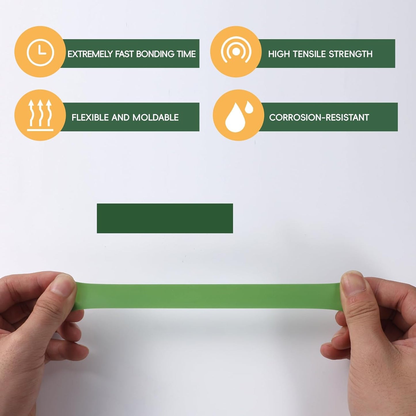 Self Fusing Silicone Tape 2 Rolls 1 in x 10' Green Waterproof Rescue Tape Rubber Leak Silicone Self-amalgamating Tape for Plumbing, Sealing Pipes, Hose Repair, Outdoor Coax and Tool Fixation