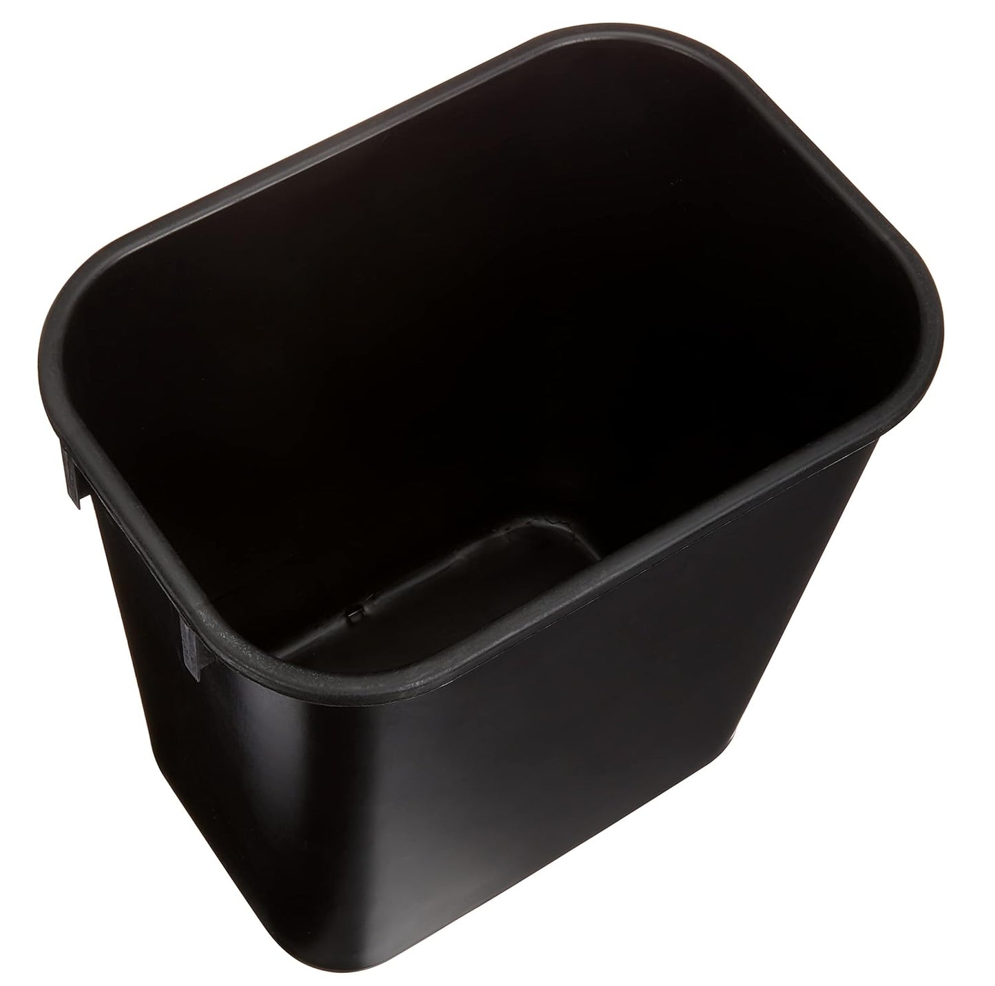Amazon Basics Small Trash Can, Rectangular Commercial Office Wastebasket, 3 Gallon (Pack Of 2), Black (Previously AmazonCommercial brand)
