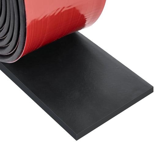 Neoprene Rubber Sheets & Strips with Adhesive Backing - 2" Wide x 1/8" Thick x 15' Long