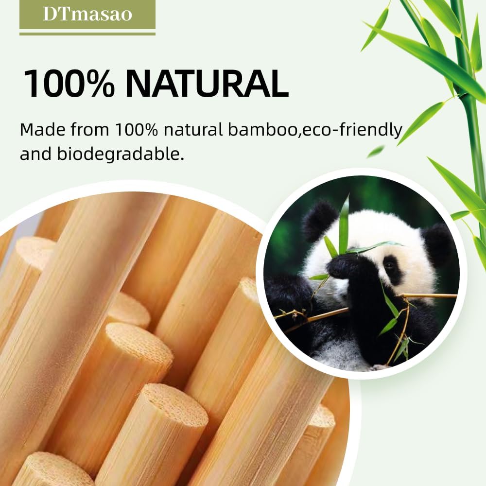 100 PCS Dowel Rods Wood Sticks Wooden Dowel Rods - 3/8 x 17.5 Inch Unfinished Bamboo Sticks - for Crafts and DIYers