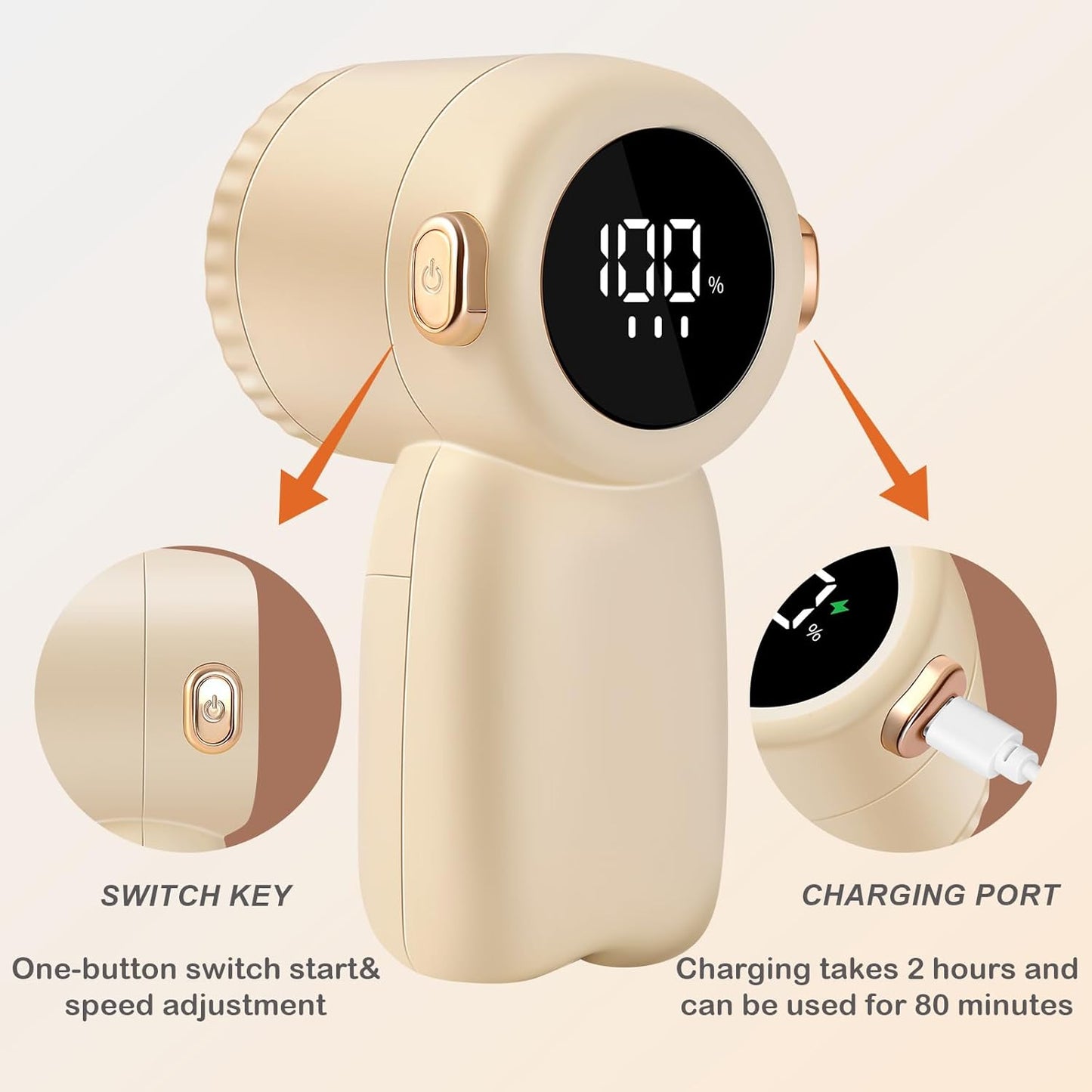Rechargeable Fabric Shaver,Electric Lint Remover with Digital Display,3-Speeds Sweater Shaver for Clothes and Furniture (Beige)
