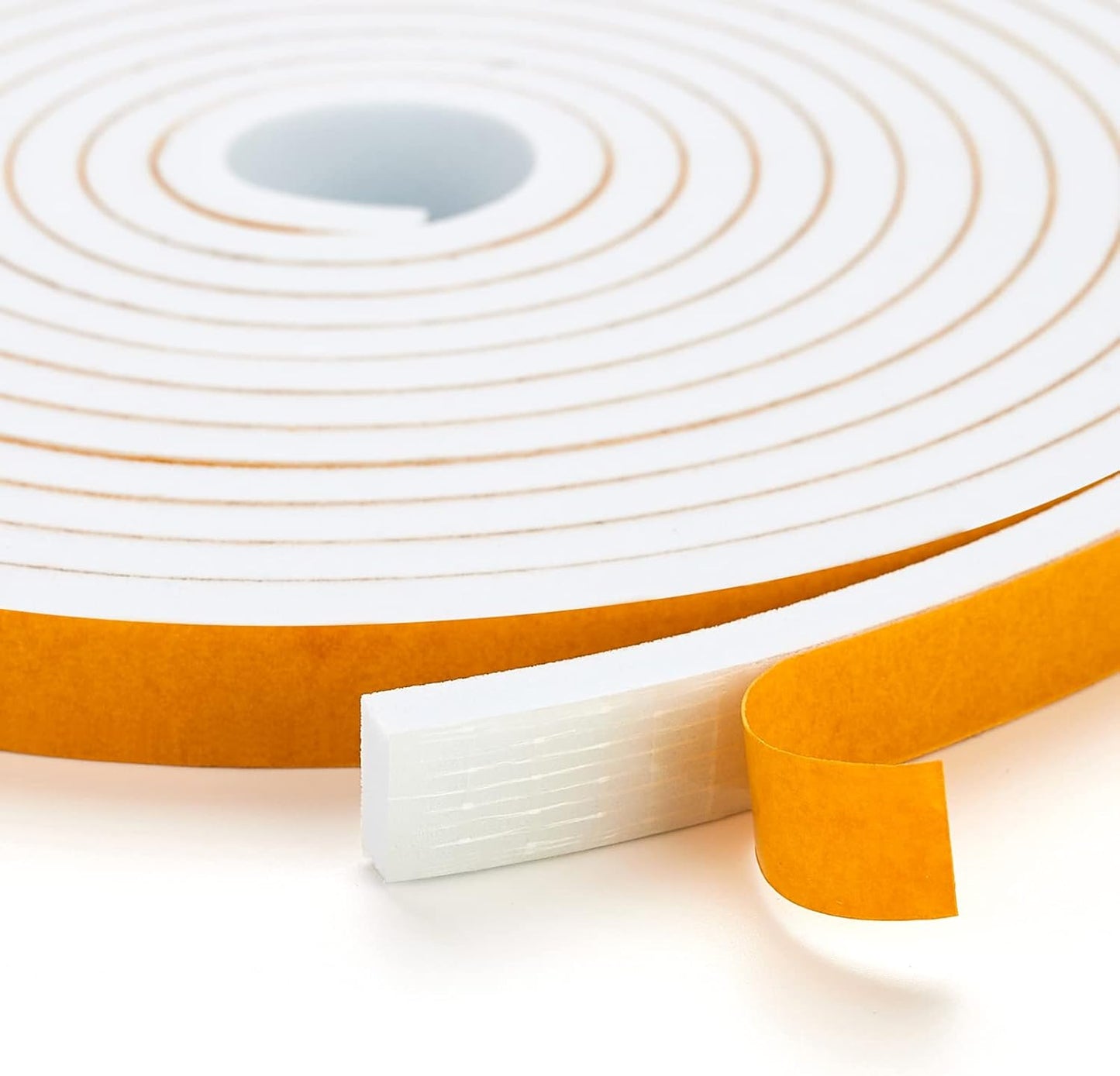 10 Feet Weather Stripping Door Seal, 3" Wide X 1/8" Thick Door Seal Strip High Density Foam Tape Adhesive Strip for Door Soundproofing,Window Insulation (3" x 1/8" x 10FT, White)