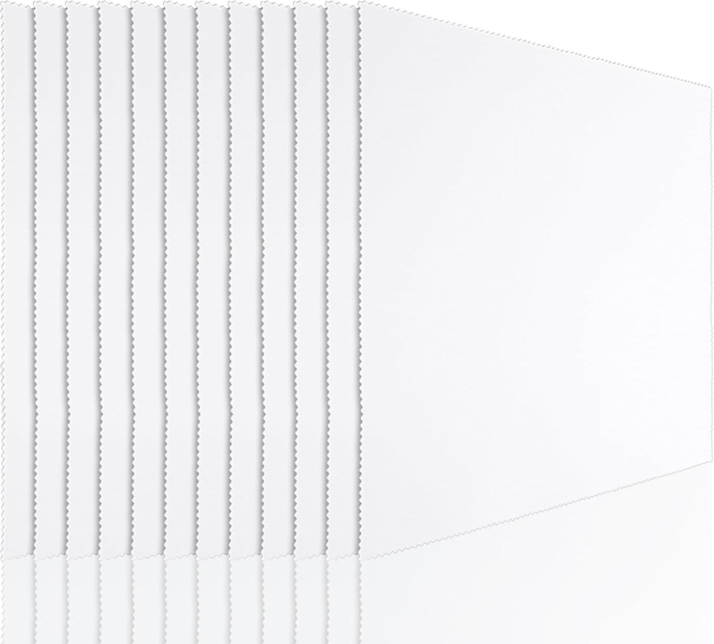 Frienda 12 Pack Large Microfiber Glass Cleaning Cloths 12 x 12 Inch Oversized Eyeglass Sunglasses Cleaning Cloths for Electronics Glasses Screens and Lenses(White)