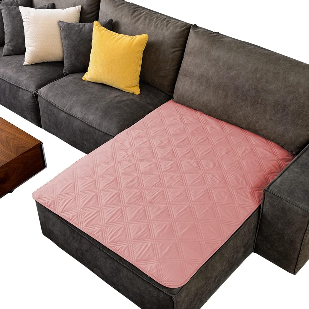 Ameritex Waterproof Dog Bed Cover Pet Blanket with Anti-Slip Back for Furniture Bed Couch Sofa (40x50 Inch (Pack of 1), Lightpink)