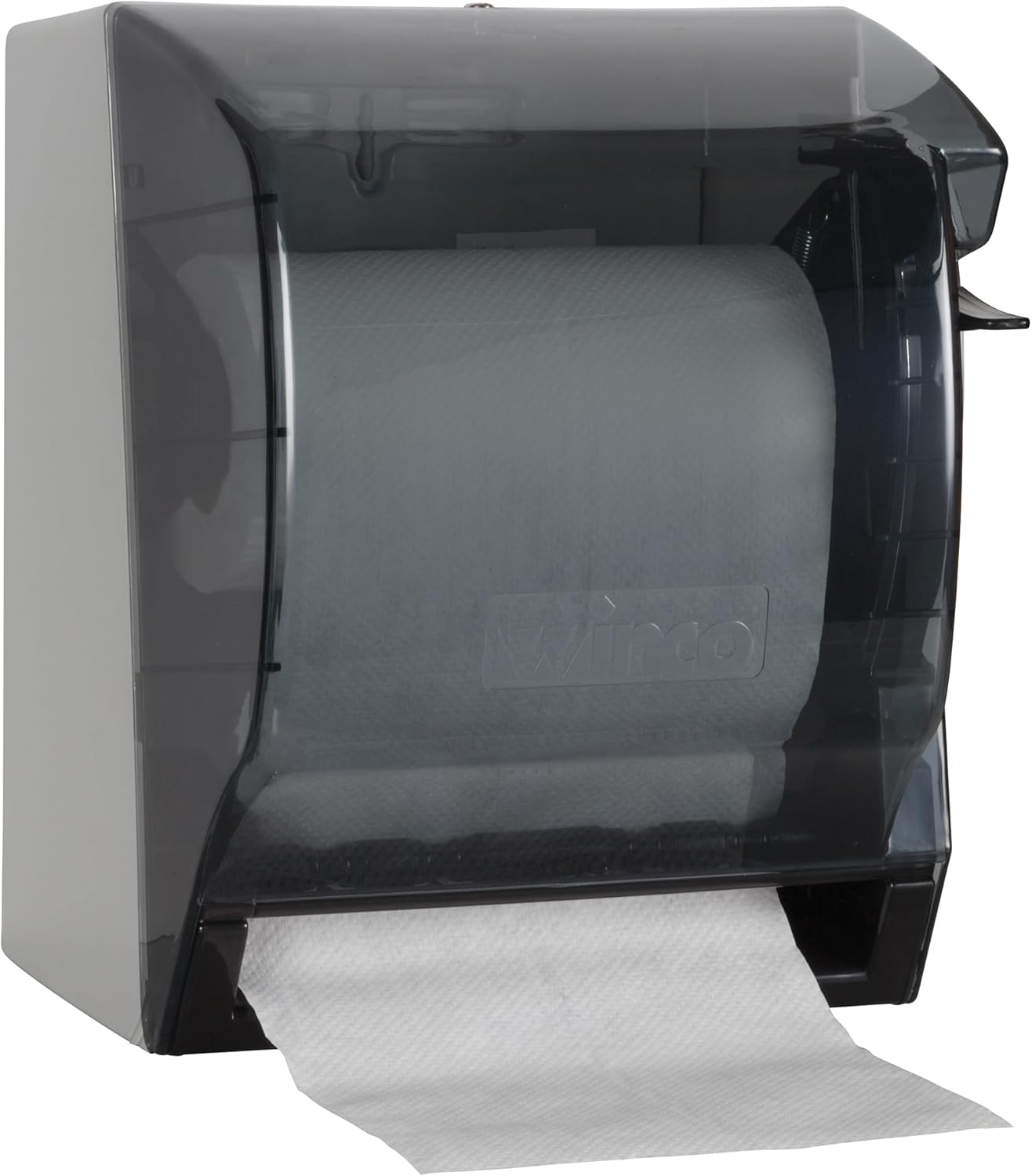 Winco Paper Towel Dispenser, Medium, Gray, Black