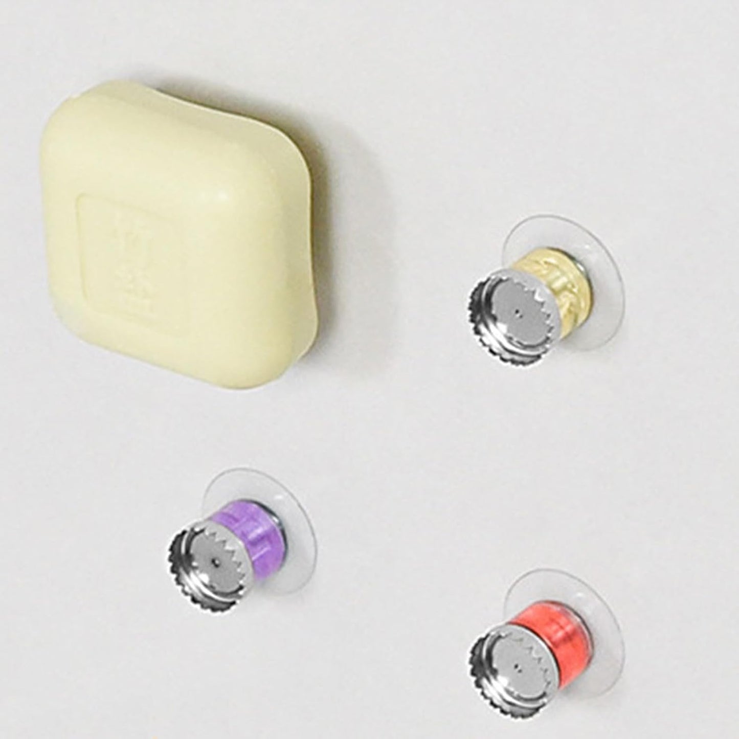 Magnetic Soap Holder, Stainless Steel Wall Mount Waterproof Bathroom Organizer for Showers/Sinks (2Pcs-3M)