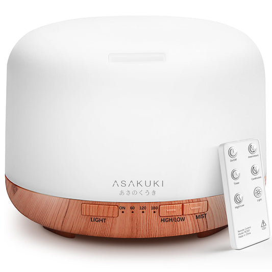 ASAKUKI Essential Oil Diffuser for Home, 500ML Aromatherapy Humidifier