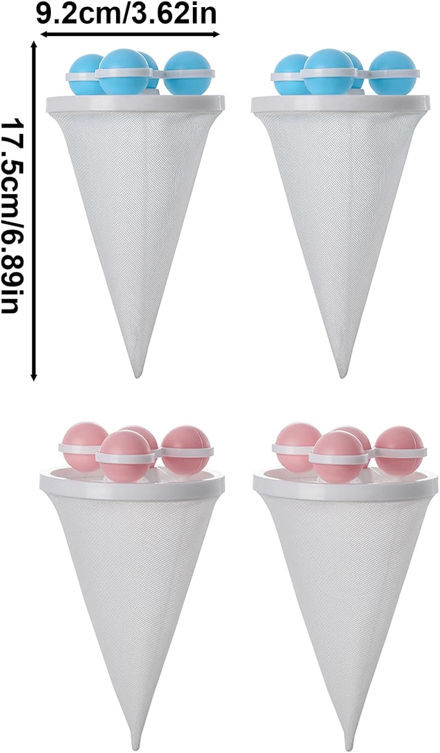 4PCS Hair Filter Bag for Fop Loader, Lint Traps for Laundry, Lint Catcher for Washing Machine, Pet Hair Catcher, Fur Remover for Laundry