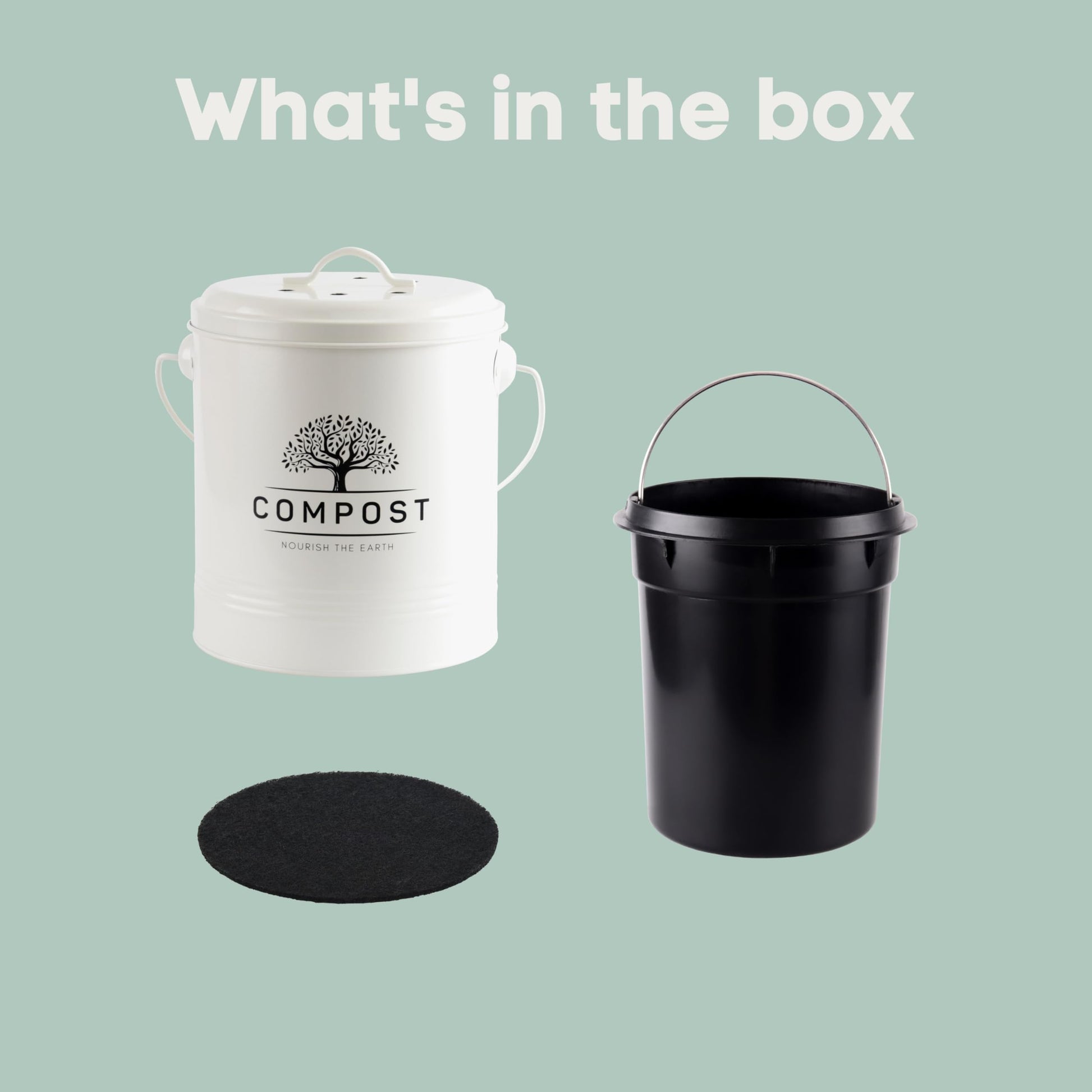 Perfnique 1.3 Gal Kitchen Compost Bin with Lid, Countertop Compost Caddy