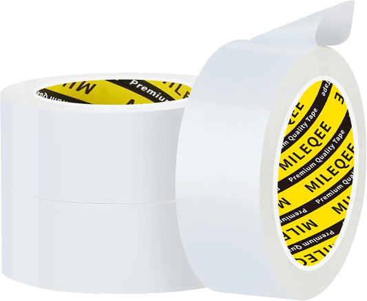 3Pack MILEQEE Window Weather Stripping Door Seal Tape White, 1in x 33FT, Automotive Weatherstrip