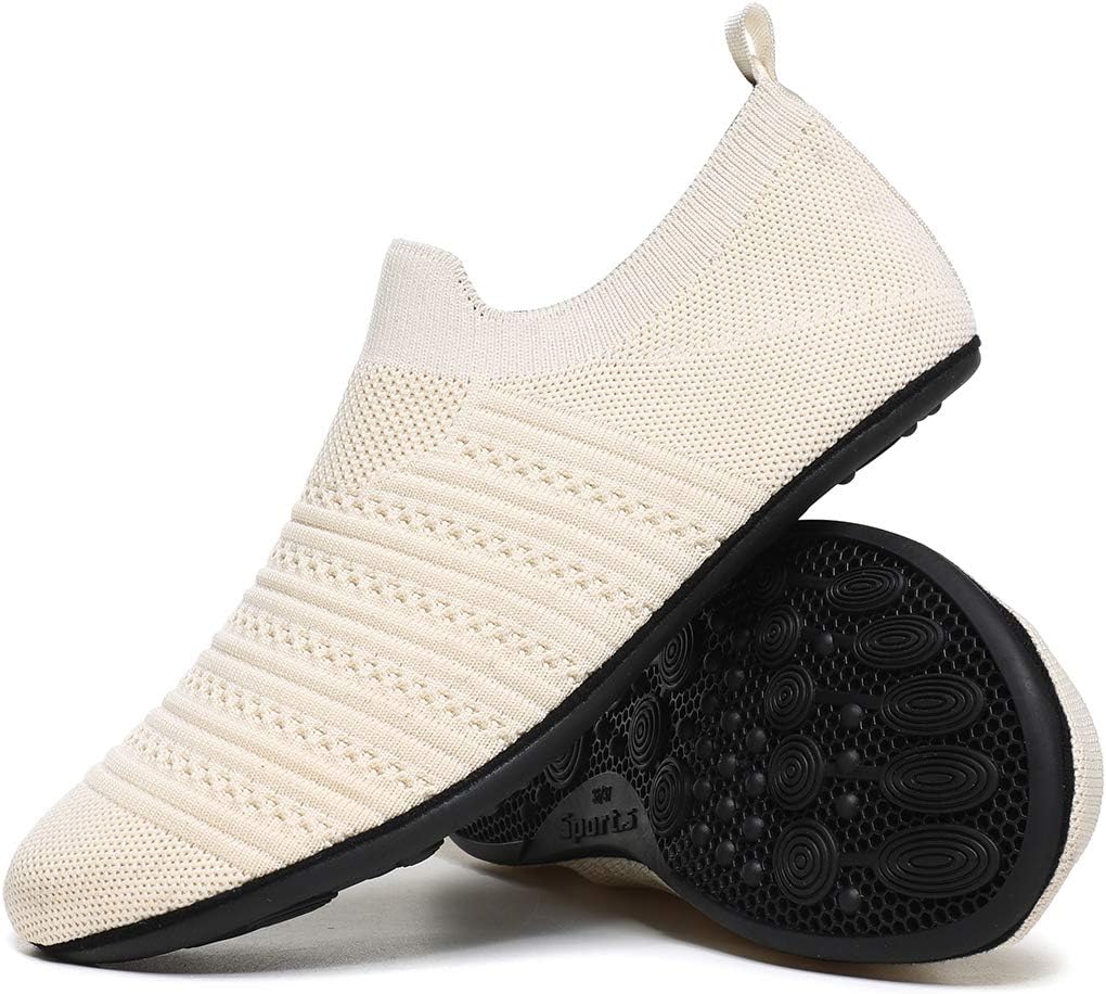 QZKDM Lightweight Slip on Grip Indoor House Slippers Barefoot Non Slip Home Exercise Yoga Shoes for Men Women